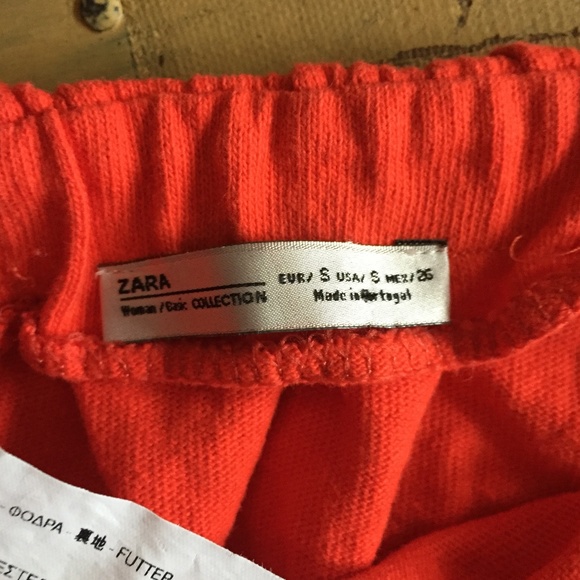 ZARA BRIGHT RED PUFf SLEEVE OFF SHOULDER TOP S - Picture 6 of 11